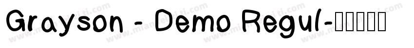 Grayson - Demo Regul字体转换